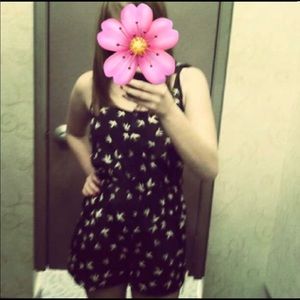 Swallow Bird Printed Romper